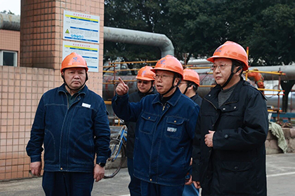 瀘天化股份公司總經(jīng)理傅利才一行深入大修現(xiàn)場檢查指導(dǎo)工作