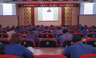 瀘天化股份公司團委舉行仿宋字書寫比賽